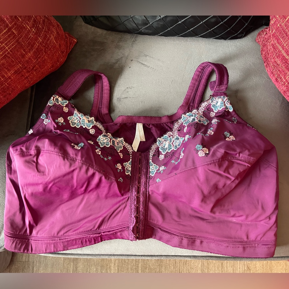 Woman Within Purple Floral Bra